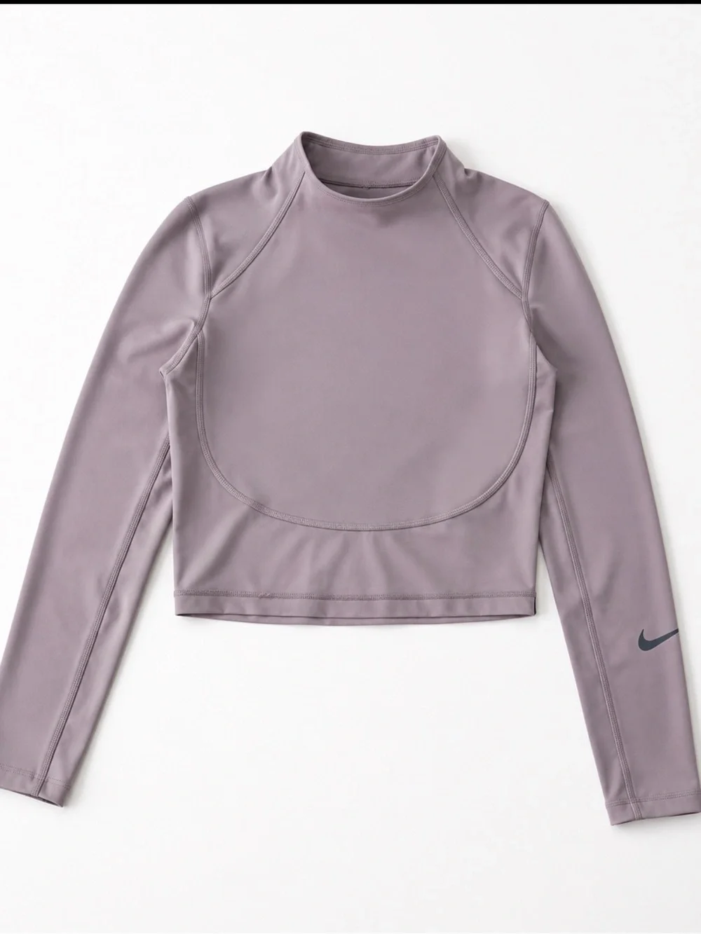 Nike Mauve Cropped Long-Sleeve Athletic Top and leggings small size - Picture 1 of 2